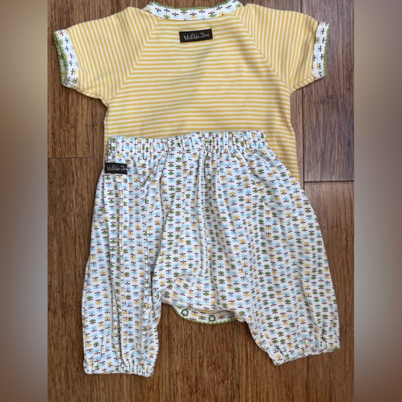 Matilda Jane baby girl matching set, size 18-24months Yellow stripe. 1172 - Picture 2 of 8